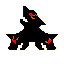 Gif animé cerbère pixels